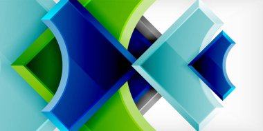 Kare, ok şekilleri yuvarlak elementlerle vektör ilülasyonu Duvar kağıdı, bayrak, arkaplan, kart, kitap illüstrasyonu, iniş sayfası