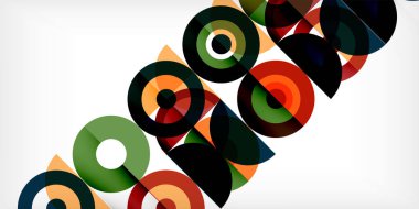 Renkli çember soyut arkaplan. Duvar kağıdı, afiş, sunum, arkaplan şablonu