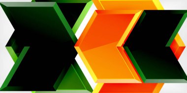 Vektör 3d ok tekno tasarım şablonu