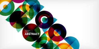 Renkli çember soyut arkaplan. Duvar kağıdı, afiş, sunum, arkaplan şablonu