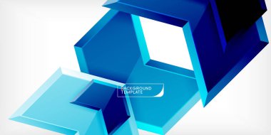 Vektör 3d ok tekno tasarım şablonu