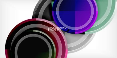 Minimum geometrik soyut arkaplan. Çember üçgen tasarımı