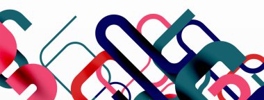 Soyut arkaplan eğrisi çizgileri, minimal geometrik tasarım şablonu