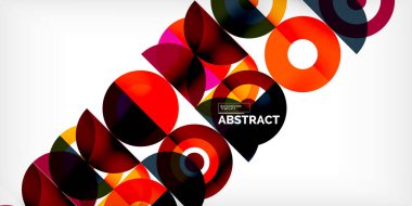 Renkli çember soyut arkaplan. Duvar kağıdı, afiş, sunum, arkaplan şablonu