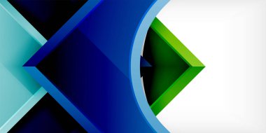 Kare, ok şekilleri yuvarlak elementlerle vektör ilülasyonu Duvar kağıdı, bayrak, arkaplan, kart, kitap illüstrasyonu, iniş sayfası