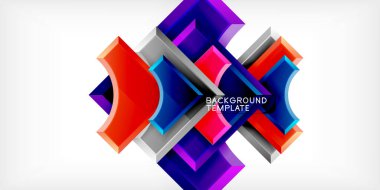 Geometrik tasarım soyut arkaplan - daireler ve üçgenler