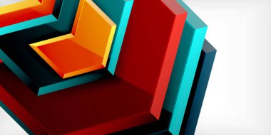 Vektör 3d ok tekno tasarım şablonu