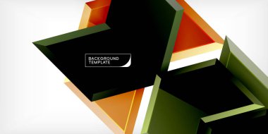 Vektör 3d ok tekno tasarım şablonu