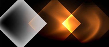 Cam kare şekilli koyu neon renkler