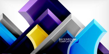 Geometrik tasarım soyut arkaplan - daireler ve üçgenler