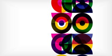 Renkli çember soyut arkaplan. Duvar kağıdı, afiş, sunum, arkaplan şablonu