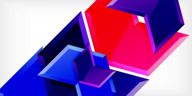 Vektör 3d ok tekno tasarım şablonu