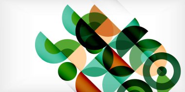 Minimum geometrik soyut arkaplan. Çember kare ve üçgen tasarım. Duvar kağıdı, afiş, arkaplan veya iniş için moda tekno iş şablonu