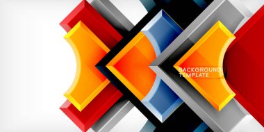 Geometrik tasarım soyut arkaplan - daireler ve üçgenler