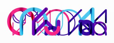 Doğrusal tasarım renkli daireler ve çizgiler