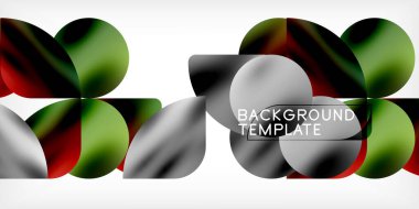 Renkli geometrik şekiller arkaplan gölge daireleri