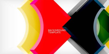 Geometrik tasarım soyut arkaplan - daireler ve üçgenler