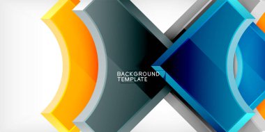 Geometrik tasarım soyut arkaplan - daireler ve üçgenler