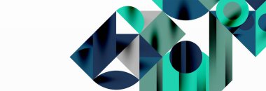 Renkli daireler, çizgiler, oklar, üçgenler ve diğer geometrik şekiller. Duvar Kağıdı, Sancak, Arkaplan, Kart, Kitap İllüstrasyonu, İniş Sayfası