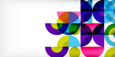Renkli çember soyut arkaplan. Duvar kağıdı, afiş, sunum, arkaplan şablonu