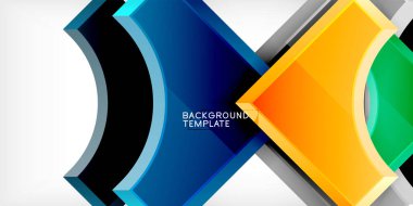 Yuvarlak elementli ok. Renkli geometrik şekiller arka plan. Duvar Kağıdı, Sancak, Arkaplan, Kart, Kitap İllüstrasyonu, İniş Sayfası