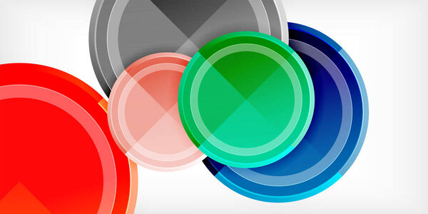 Minimal geometric abstract background. Circle triangle design