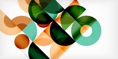 Minimum geometrik soyut arkaplan. Çember kare ve üçgen tasarım. Duvar kağıdı, afiş, arkaplan veya iniş için moda tekno iş şablonu