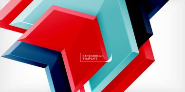 Vektör 3d ok tekno tasarım şablonu