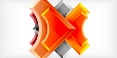 Geometrik tasarım soyut arkaplan - daireler ve üçgenler