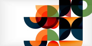 Renkli çember soyut arkaplan. Duvar kağıdı, afiş, sunum, arkaplan şablonu