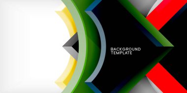 Geometrik tasarım soyut arkaplan - daireler ve üçgenler