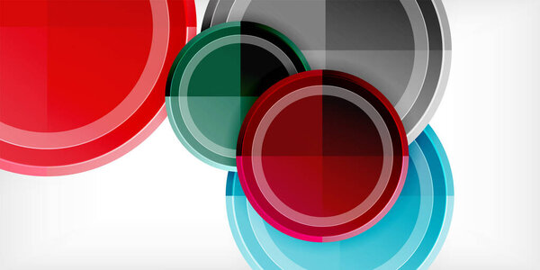 Minimal geometric abstract background. Circle triangle design