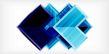 3D efektler ve çizgi dokusu geometrik soyut arkaplan ile oluşturulan ok sembolleri