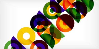 Renkli çember soyut arkaplan. Duvar kağıdı, afiş, sunum, arkaplan şablonu