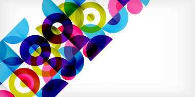 Renkli çember soyut arkaplan. Duvar kağıdı, afiş, sunum, arkaplan şablonu