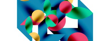 Daire deseni, çizgiler ve oklarla yuvarlak elementler Duvar kağıdı, pankart, arkaplan veya iniş için bileşimi