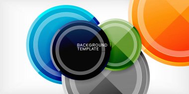 Minimum geometrik soyut arkaplan. Çember üçgen tasarımı