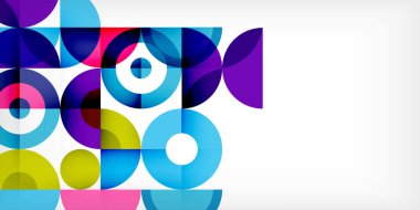 Renkli çember soyut arkaplan. Duvar kağıdı, afiş, sunum, arkaplan şablonu