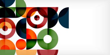 Colorful circle abstract background. Template for wallpaper, banner, presentation, background clipart