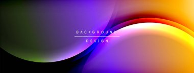 Parlak gökkuşağı stili renk eğrisi ve yuvarlak çizgi arkaplanı. Vector Illustration Duvar kağıdı, bayrak, illüstrasyon, iniş sayfası