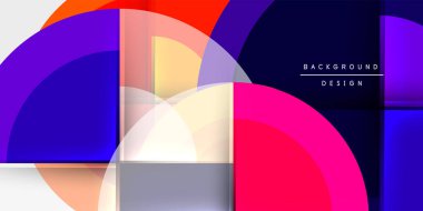 Çember ve yarım daire geometrik arka plan. Duvar Kağıdı, Sancak, Arkaplan, Kart, Kitap İllüstrasyonu, İniş Sayfası