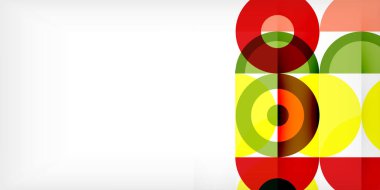 Renkli çember soyut arkaplan. Duvar kağıdı, afiş, sunum, arkaplan şablonu