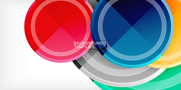 Geometric design abstract background - circles