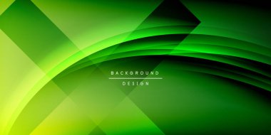 Gölge çizgileri olan etkileyici bir poster. Özellikler teknolojisi, minimalist ve iş temaları, parlak canlı renk şemaları