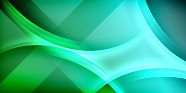 Gölge çizgileri olan etkileyici bir poster. Özellikler teknolojisi, minimalist ve iş temaları, parlak canlı renk şemaları