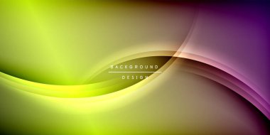 Gölge çizgileri olan etkileyici bir poster. Özellikler teknolojisi, minimalist ve iş temaları, parlak canlı renk şemaları