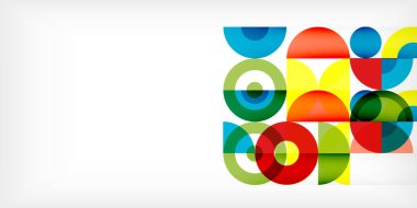 Renkli çember soyut arkaplan. Duvar kağıdı, afiş, sunum, arkaplan şablonu