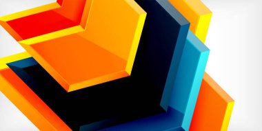 Vektör 3d ok tekno tasarım şablonu