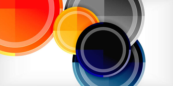 Minimal geometric abstract background. Circle triangle design