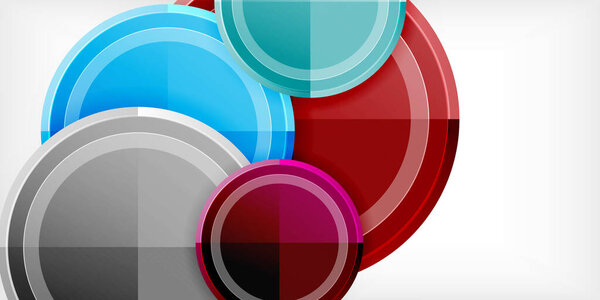 Minimal geometric abstract background. Circle triangle design